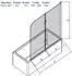 Bernstein NT209 Badewannenaufsatz Faltwand 2-teilig, Nano ESG-Glas 6mm, 120x140cm, Chrom (NT209)