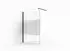 Glaszentrum Hagen EVA-BK Walk-in-Duschwand 120x200cm, ESG-Glas 10mm, Mittelstreifen (GH-1001120MFR-BK)