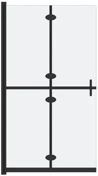vidaXL Faltbare Duschwand, ESG-Glas mattiert, 110x190cm (151196)