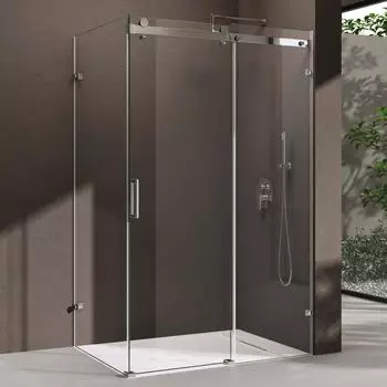 doporro Ravenna17-2 Eckdusche Schiebet&uuml;r 75x120x195cm, ESG-Klarglas 8mm (Ravenna17-2)