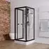 Schulte Juist Komplettdusche 80x80x190cm, ESG-Sicherheitsglas, schwarz (EP1914504-68-50)