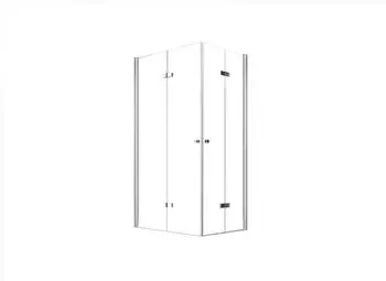 Glaszentrum Hagen Hera Eck-Duschkabine ESG 8mm 90x75x180cm inkl. Tasse + Siphon (GH-20213G-DS)