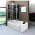 AcquaVapore K05-R32-EC Dusch-Wannen-Kombination 90x180cm, ESG-Sicherheitsglas, schwarz (K05-R32-EC)