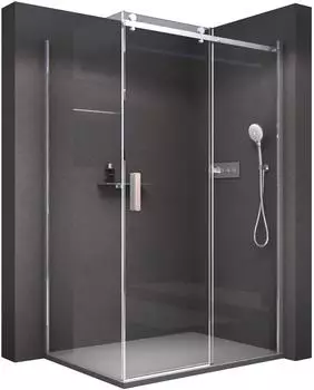 Bernstein NT806 FLEX Eckdusche mit Schiebet&uuml;r 160x90cm, 8mm ESG-Klarglas Nano (NT806 FLEX)