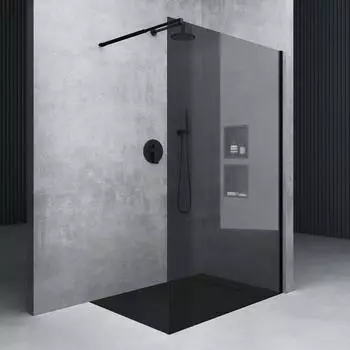 Mai & Mai Bremen2VG Walk-In Duschwand schwarz, ESG Nano-Glas 10mm, 120x200cm (BRAM3)