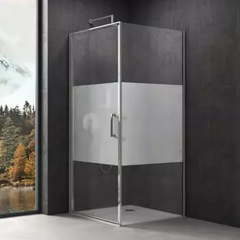 doporro Ravenna36 Eckduschkabine 100x100cm, Schwingt&uuml;r, 8mm ESG Nano (Ravenna36)