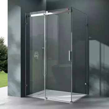 Mai & Mai R17-2 Eckdusche Schiebet&uuml;r 80x100cm, 8mm ESG Nano-Beschichtung (R17-2)