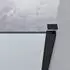 doporro Bremen01VS Walk-In Duschwand 100x200cm, 8mm ESG-Glas vollsatiniert, schwarzes Profil (Bremen01VS)