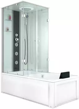 AcquaVapore Dusch-Wannen-Kombination K05-R00-EC 90x180cm, ESG-Sicherheitsglas, weiß (K05-R00-EC)