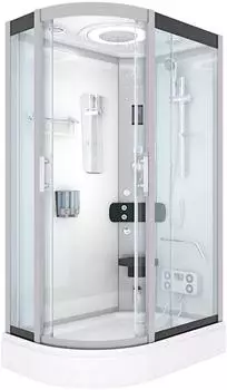 AcquaVapore Dampfdusche D60-70T2L-EC Duschkabine 120x80cm, ESG-Sicherheitsglas, wei&szlig; (D60-70T2L-EC)