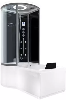 AcquaVapore K55-R33 Kombination Badewanne Dusche 100x170cm, ESG-Sicherheitsglas, Massaged&uuml;sen (K55-R33)