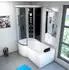AcquaVapore K55-R33 Kombination Badewanne Dusche 100x170cm, ESG-Sicherheitsglas, Massagedüsen (K55-R33)