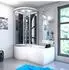 AcquaVapore K55-R33 Kombination Badewanne Dusche 100x170cm, ESG-Sicherheitsglas, Massagedüsen (K55-R33)