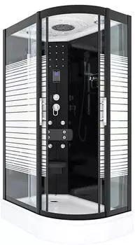 AcquaVapore Duschkabine D30-73M0R 80x120cm, ESG-Sicherheitsglas, schwarz (D30-73M0R)