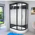 AcquaVapore Duschkabine D30-73M0R 80x120cm, ESG-Sicherheitsglas, schwarz (D30-73M0R)