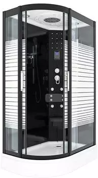 AcquaVapore D30-73M0L Komplettdusche 120x80cm, ESG-Sicherheitsglas, schwarz (D30-73M0L)