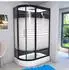 AcquaVapore D30-73M0L Komplettdusche 120x80cm, ESG-Sicherheitsglas, schwarz (D30-73M0L)
