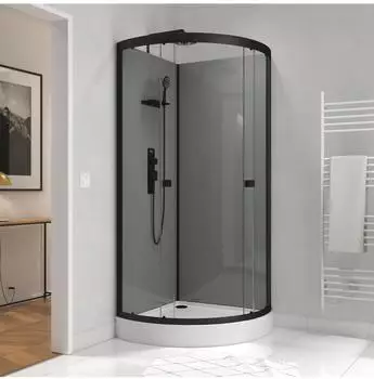 MARWELL Grey Style Round Komplettdusche 215x90x90cm, 5mm Glas (CAB209)
