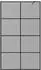 vidaXL Walk-in Duschwand schwarz 115x195cm, gehärtetes Glas