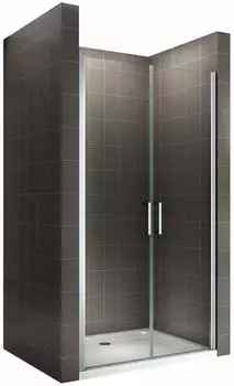 i-flair LARA Doppelduscht&uuml;r Nische, 6mm ESG Klarglas, 77-80x180cm