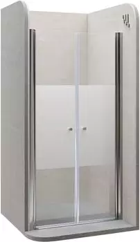 i-flair Lima Duscht&uuml;r Pendelt&uuml;r, teilsatiniertes ESG-Glas, 6mm (Lima)