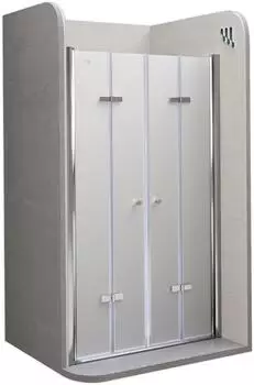 i-flair Lena Nischentür Falttür satiniertes ESG-Glas 80x185cm (DTSF)