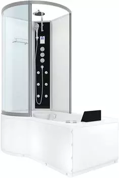 AcquaVapore K50-R03-WP Whirlpool-Duschkabine mit Wanne 100x170cm, wei&szlig; (K50-R03-WP)