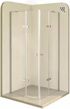 i-flair Alice Eckdusche Klappt&uuml;ren, ESG Klarglas, 85x115cm, H&ouml;he 190cm