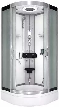 AcquaVapore Dampfdusche D58-60M3 Duschkabine 100x100cm, wei&szlig;, ESG-Glas
