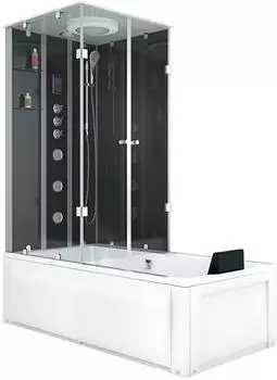 AcquaVapore Duschtempel K05-R33-WP Whirlpool-Dusche Kombination 90x180cm (K05-R33-WP)