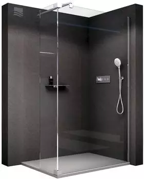 Bernstein NT109 Walk-in-Dusche mit Spritzschutz, Klarglas 8mm, 1000mm (NT109)