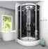 AcquaVapore D58-63T2 Dampfduschkabine mit Sauna, 100x100cm, schwarz, Glas (D58-63T2)