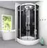 AcquaVapore D58-63T3-EC Dampfduschkabine dreieckig 100x100cm, schwarz, ESG-Glas (D58-63T3-EC)