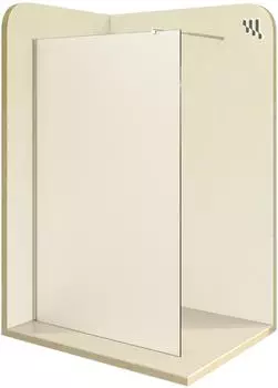 i-flair FIONA Walk-In Duschabtrennung 90x200cm, satiniertes ESG Sicherheitsglas 10mm (W740)
