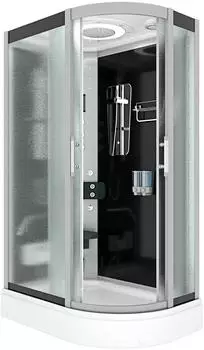 AcquaVapore D60-73M1R Komplettdusche 80x120cm schwarz, ESG-Sicherheitsglas (D60-73M1R)