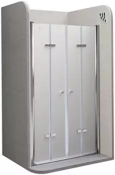 i-flair Lena Dusch-Doppelfaltt&uuml;r 80-84x195cm, 6mm satiniertes ESG mit Nanobeschichtung