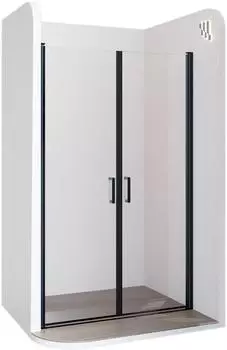 i-flair STELLA Duscht&uuml;r Pendelt&uuml;r 73x190cm, 6mm ESG, schwarz (STELLA)