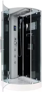 AcquaVapore D37-13L2 Dampfduschkabine 90x90cm, ESG-Glas, schwarz (D37-13L2)
