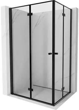Mexen Mist-F Duo Duschkabine, Klapptür links, 90x85cm, schwarz (8A6-090L-085P-70-70)