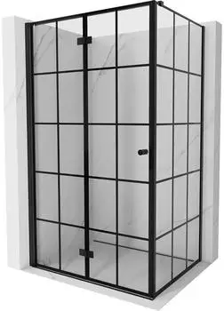 Mexen Mist-F Duschkabine 110x75cm, faltbar links, schwarz (8A6T-110-075-70-77-L)