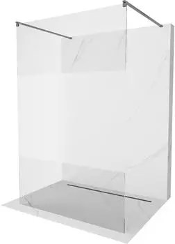 Mexen Kioto freistehende Duschwand 110x200cm, transparent/matt, 8mm Glas (800-110-002-66-35)