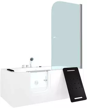 AcquaVapore S15D-WP-EH-L Seniorendusche Kombination Whirlpool 160x85cm (S15D-WP-EH-L-EA)