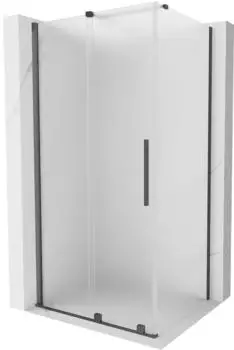 Mexen Velar Duschkabine Schiebetür 90x70cm, mattiert, Gun Grau gebürstet (871-090-070-31-66)