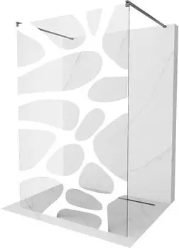 Mexen Kioto Duschwand 100x200cm, weiß/Gun Metal, 8mm Hartglas (800-100-002-95-97)