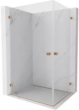 Mexen Lunar-B Duo Duschkabine 95x70cm, Pendeltür, gebürstetes Kupfer, transparent (832-095L-070P-65-00)