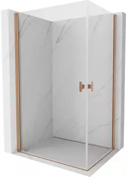 Mexen Mist-B Duo Pendeltür-Duschkabine 85x70cm, transparent, gebürstetes Kupfer (8A2-085-070-65-00)