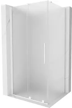 Mexen Velar Duschkabine Schiebetür 150x100cm, mattes Glas, weiß (871-150-100-31-20)