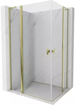Mexen Mist L Duo Duschkabine Pendeltür 105x100cm, transparent, gold (8A4L-105-100-50-00)