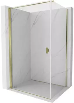 Mexen Mist-B Duschkabine mit Drehtür 100x70cm, transparent, gold (8A2T-100-070-50-00)