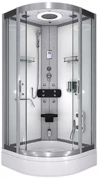 AcquaVapore D58-60T0 Komplettdusche 100x100cm, weiß, ESG-Glas